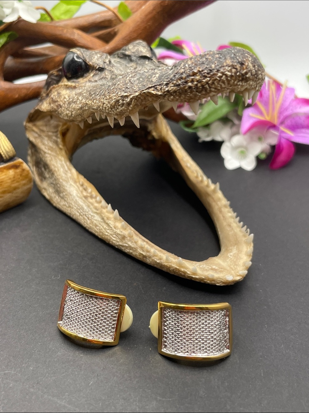 Premier gold tone and silver tone clip earrings